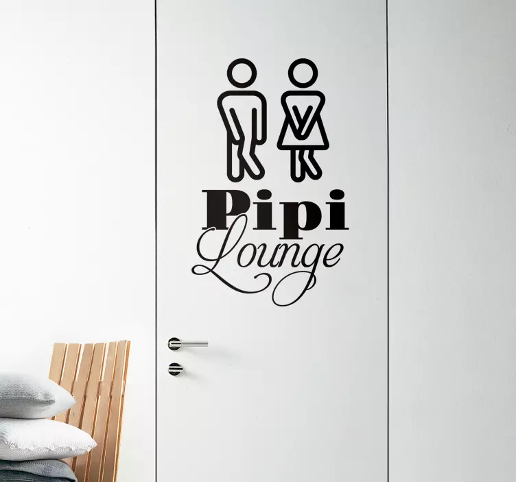 Wandtattoo Badezimmer Pipi Lounge - TenStickers