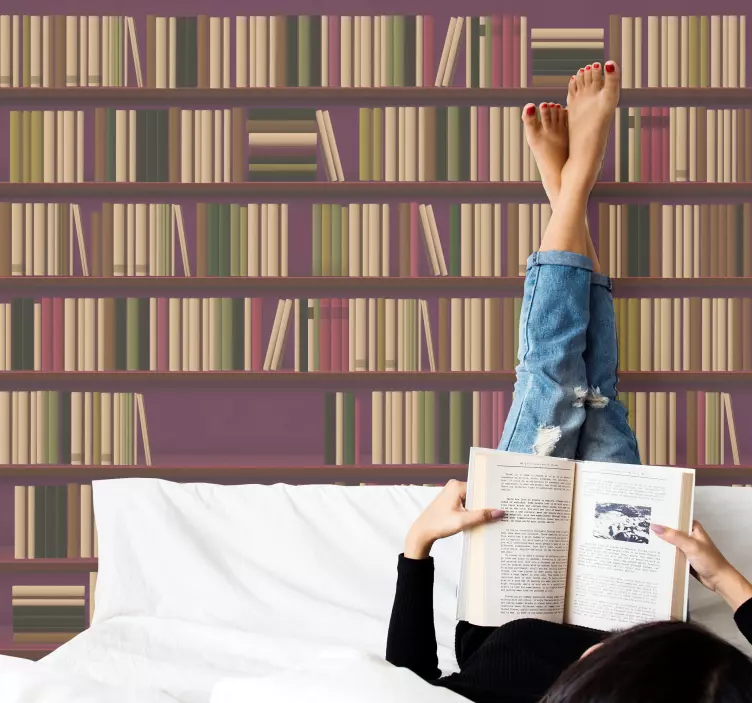 Vintage Aufkleber Vintage bücherregal - TenStickers