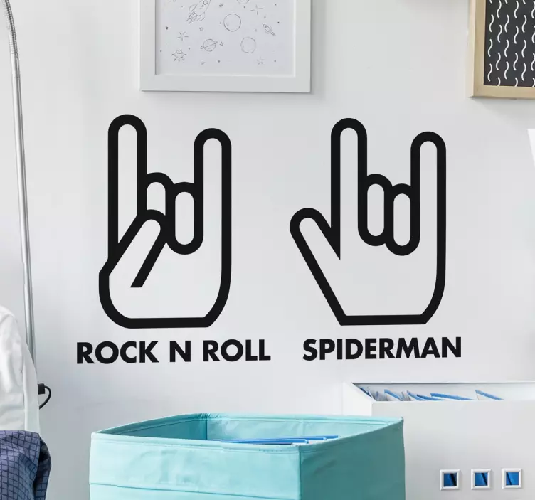 Wandtattoo Rock N Roll Spiderman - TenStickers