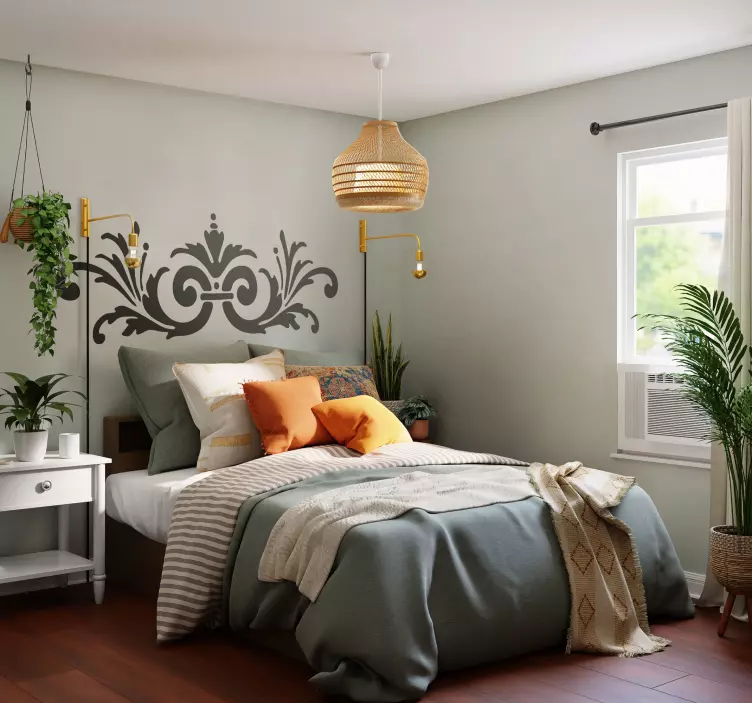 Wandtattoo Schlafzimmer Blumenaufkleber  - TenStickers