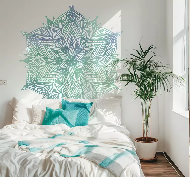 Wandtattoo Schlafzimmer türkises mandala - TenStickers