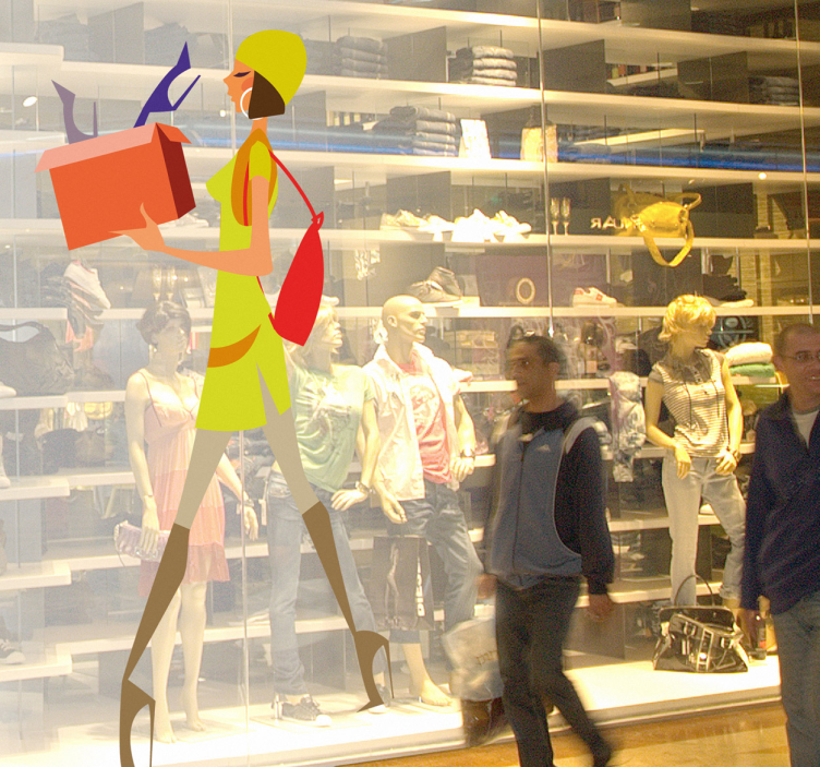 Wandtattoo Schuhe und Frau - TenStickers