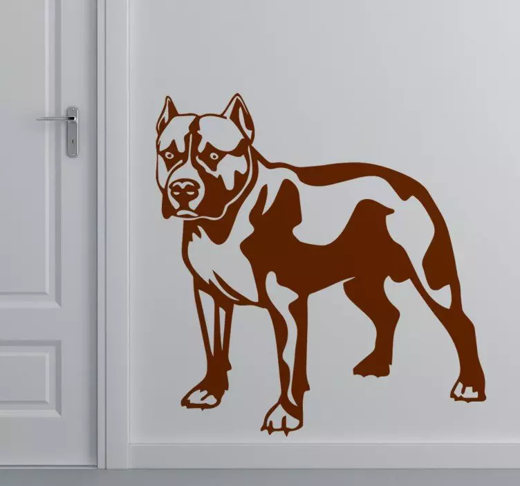 Wandtattoo Silhoulette Pitbull - TenStickers