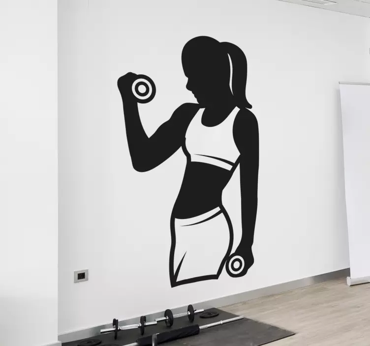 Sport Aufkleber Gymnastik Training Frau - TenStickers