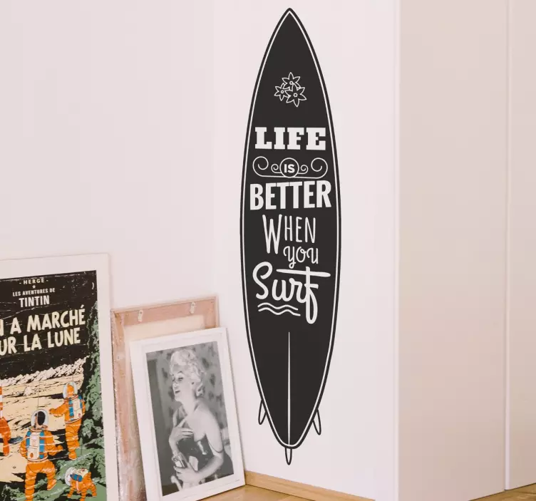 Wandtattoo Surfboard - TenStickers