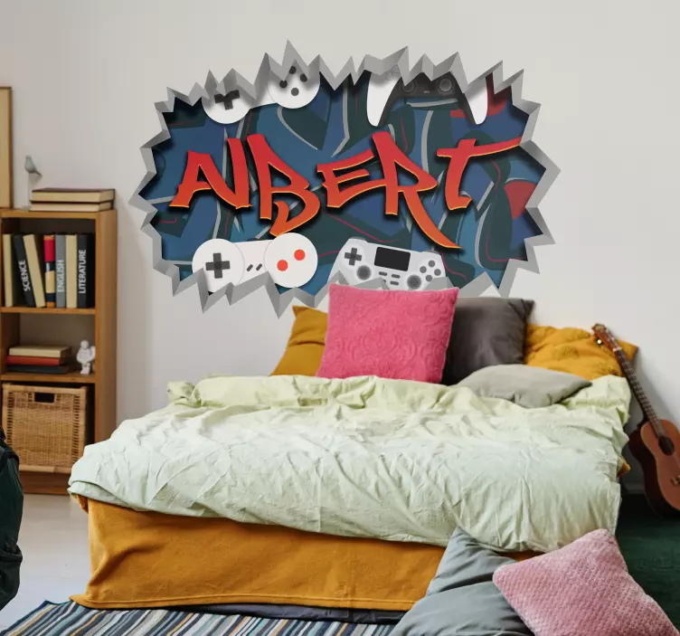 Wandtattoo Jugendzimmer gamer-graffiti - TenStickers