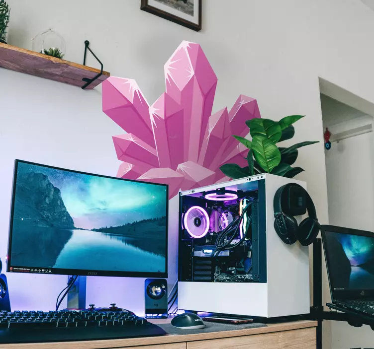 Wandtattoo Jugendzimmer Kristallquarze - TenStickers