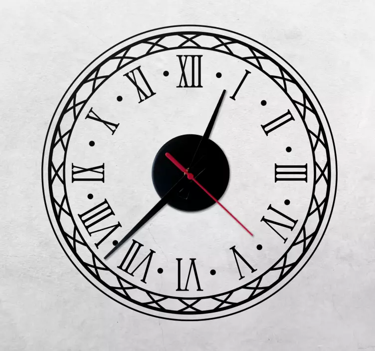 Wandtattoo Uhr klassisches römisches design - TenStickers