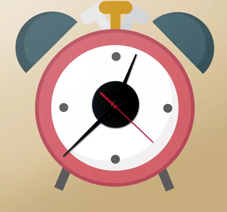 Wandtattoo Uhr klassisches alarmdesign - TenStickers