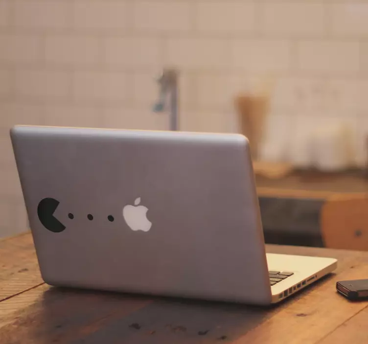 Wandtattoo Videospiel Pacman Apple - TenStickers
