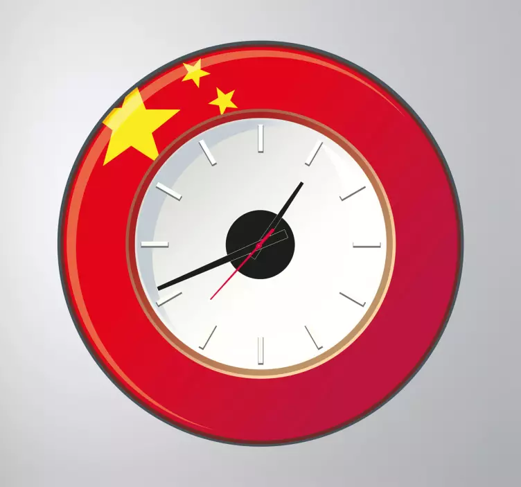 Wandtattoo Wanduhr China - TenStickers