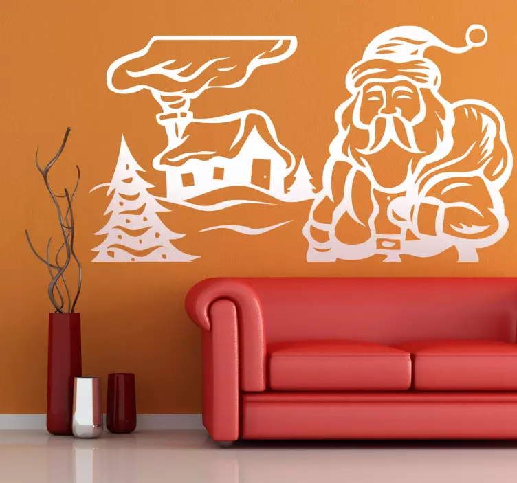Wandtattoo Weihnachtsmann - TenStickers