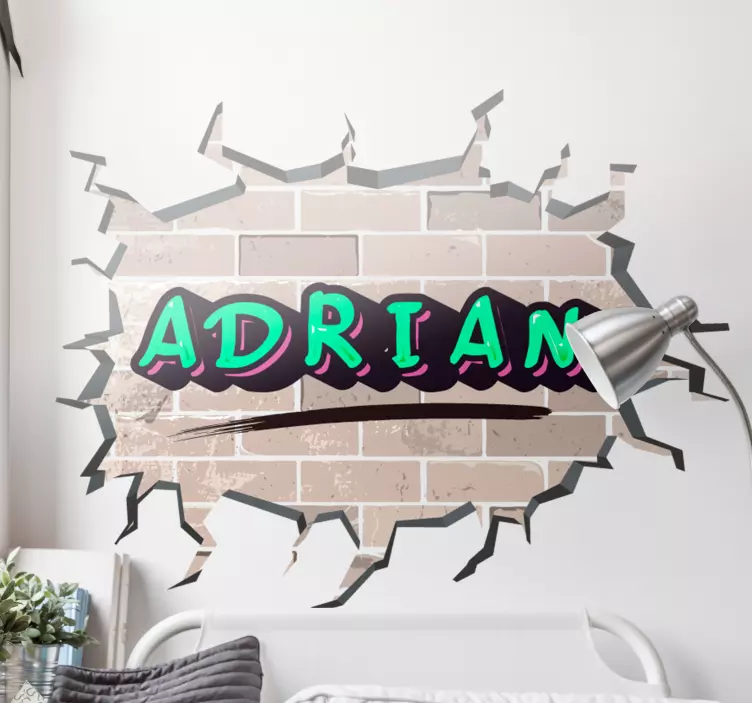 Wandtattoo Welt anpassbarer wandbruch - TenStickers