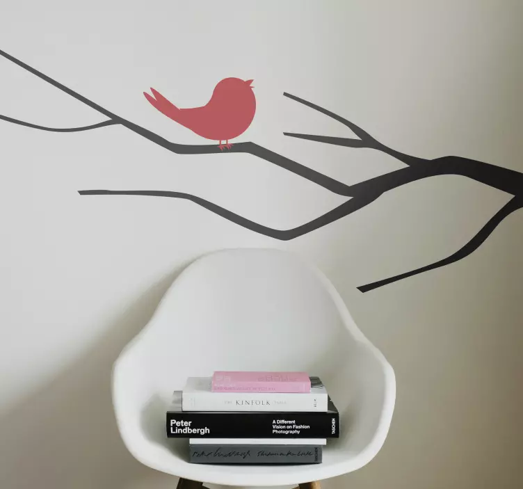 Wandtattoo Welt vogel auf ast - TenStickers