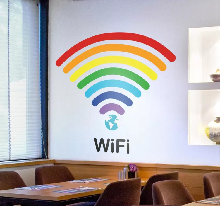 Wandtattoo Wifi Regenbogen - TenStickers