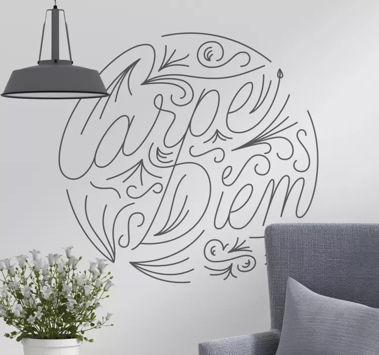 Wandtattoo Wohnzimmer Carpe Diem Verzierung - TenStickers