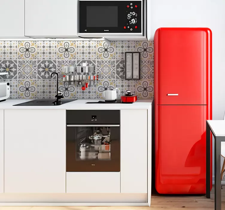 Wandtattoo Küche amiaz Zementfliesen - TenStickers