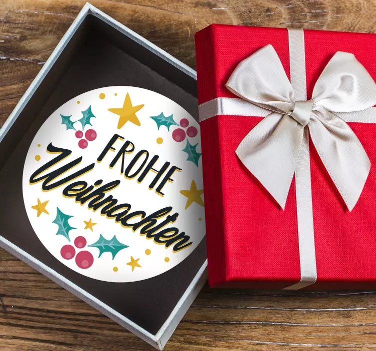 Süßer Weihnachtsaufkleber für Geschenke - TenStickers