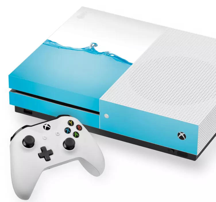 XBox Aufkleber Weiss Blau Wasser - TenStickers