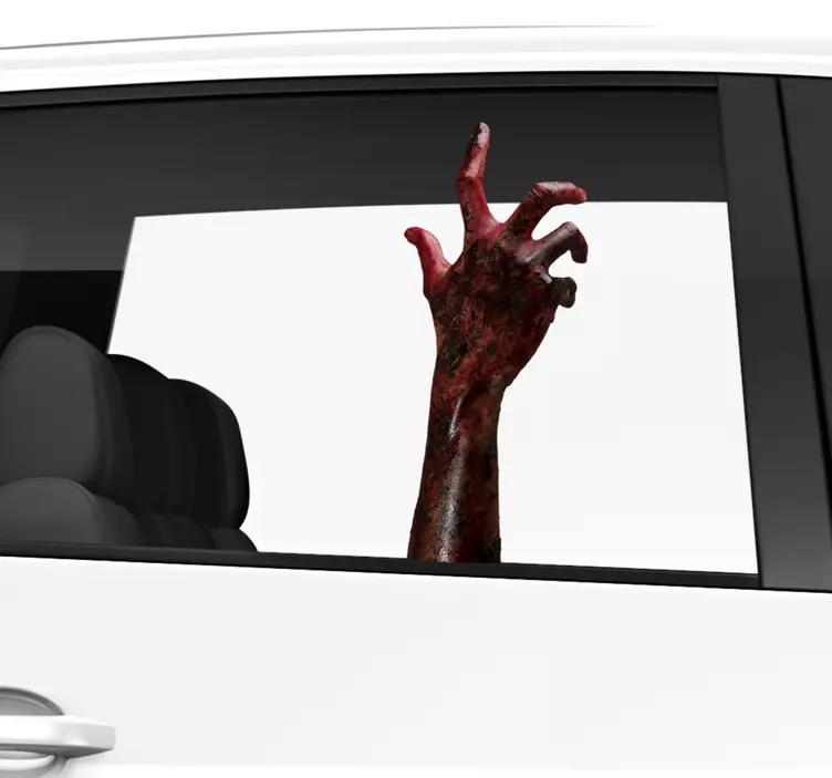 Zombie hand autofenster aufkleber - TenStickers