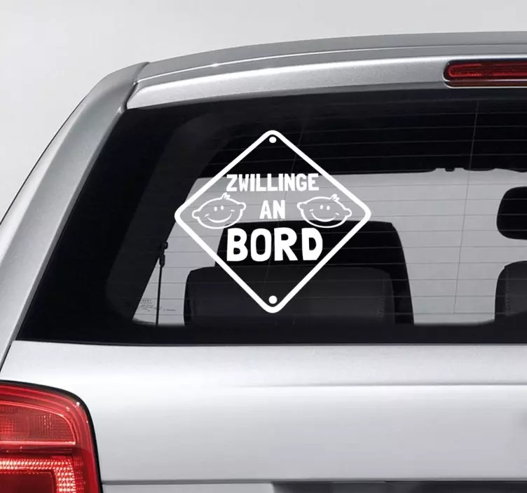 Baby on Board Aufkleber Zwillinge an Bord - TenStickers