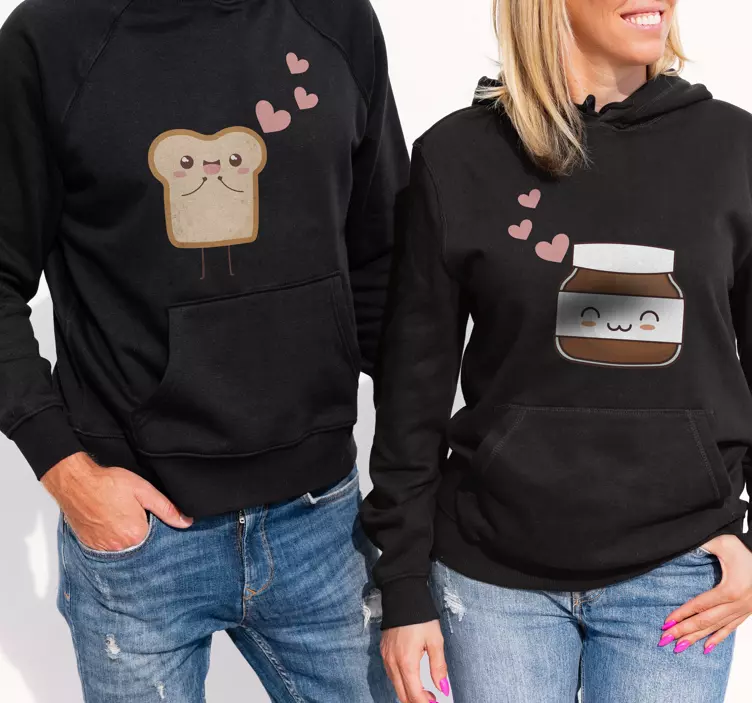 Partner T Shirt Brot und Nutella - TenStickers