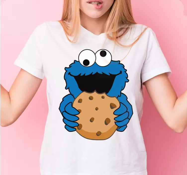 Kinder t shirt mit fröhlichem keksmonschter - TenStickers