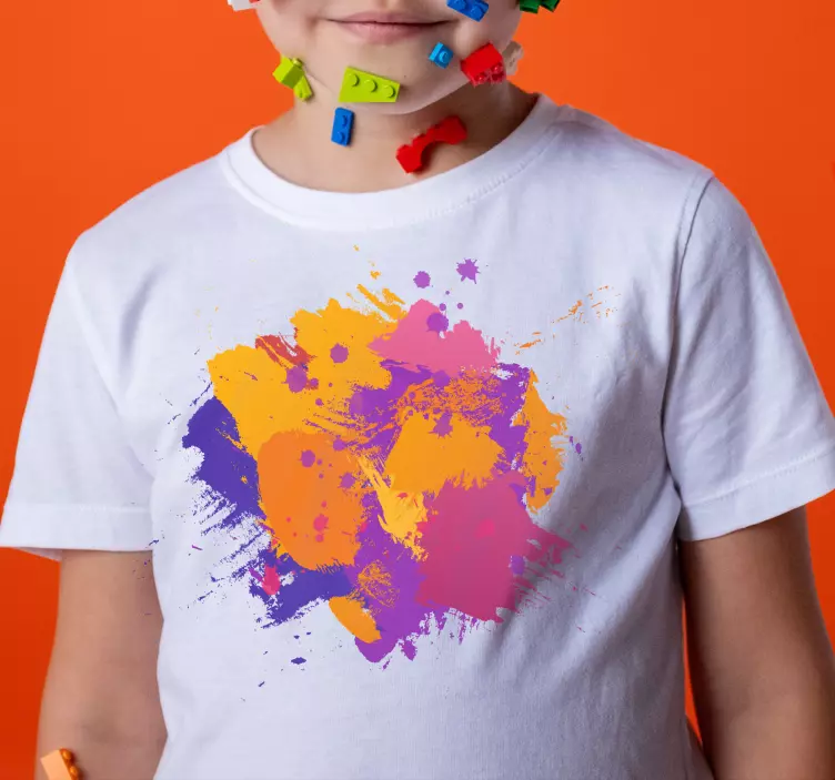 Tshirt Kind Bunte regenbogen-holi-farbexplosion - TenStickers