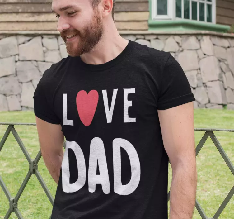 "Love dad" t-shirt vatertag - TenStickers