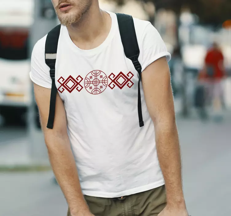 Original T Shirt roter mapuche-stil - TenStickers