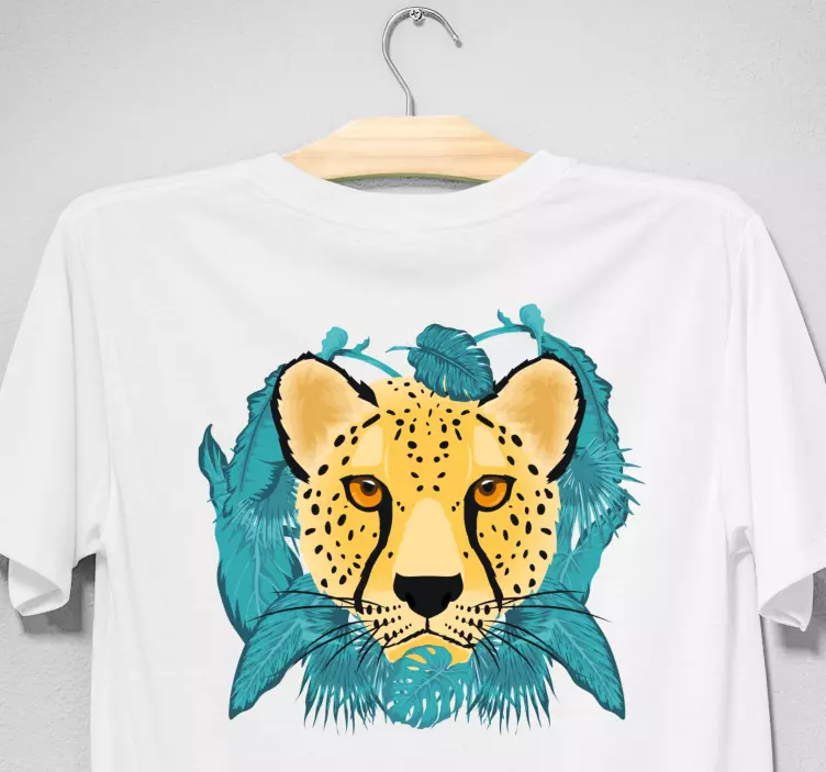 Original T Shirt leoparden-dschungel-gesicht - TenStickers
