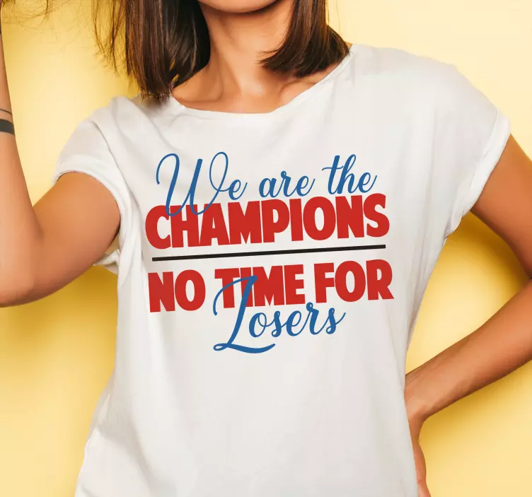 Original T Shirt statement zur haltung des champions - TenStickers