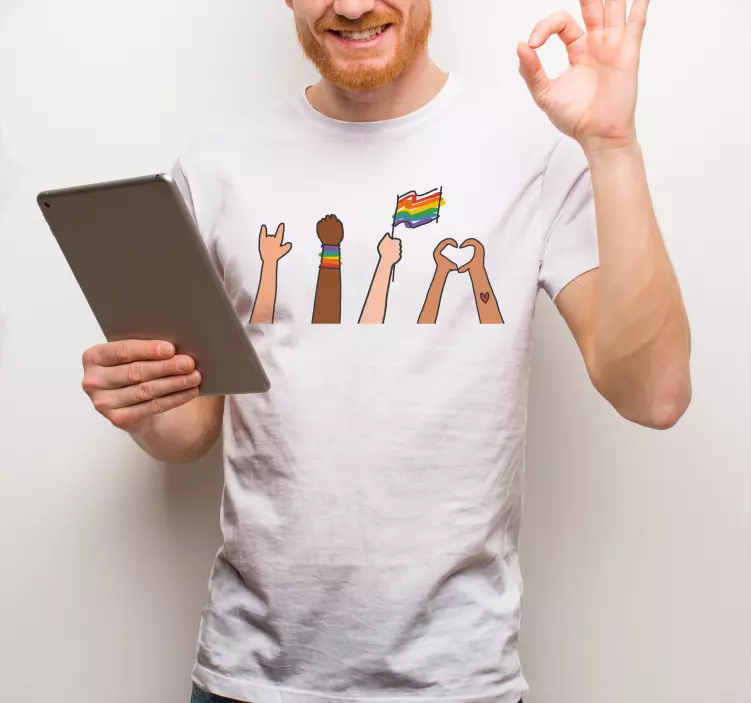 Original T Shirt stolze hände erheben - TenStickers