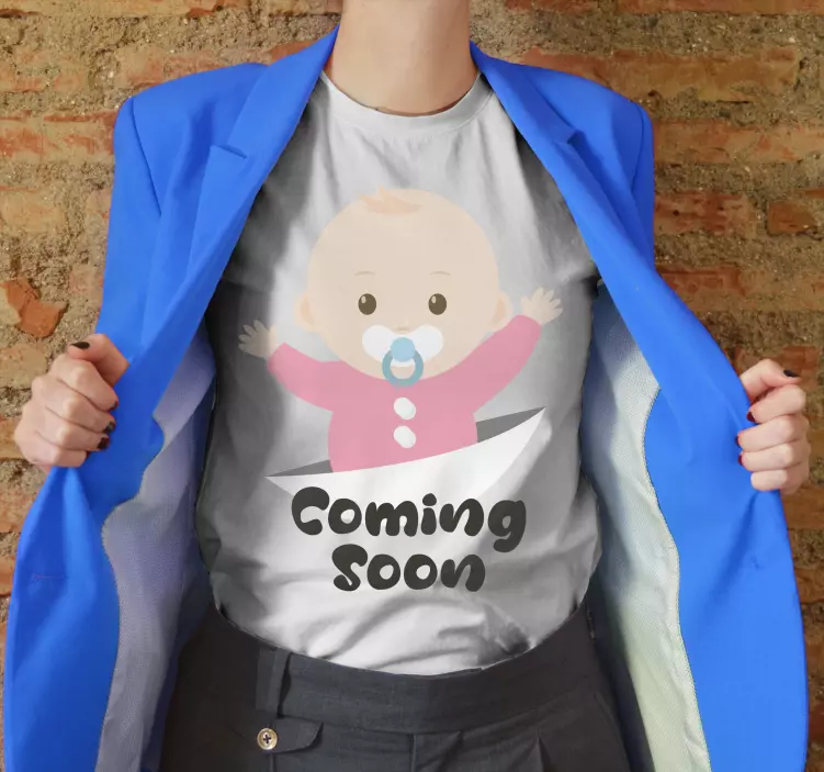 T-Shirt Baby Lustig kommt bald mutterschaft - TenStickers