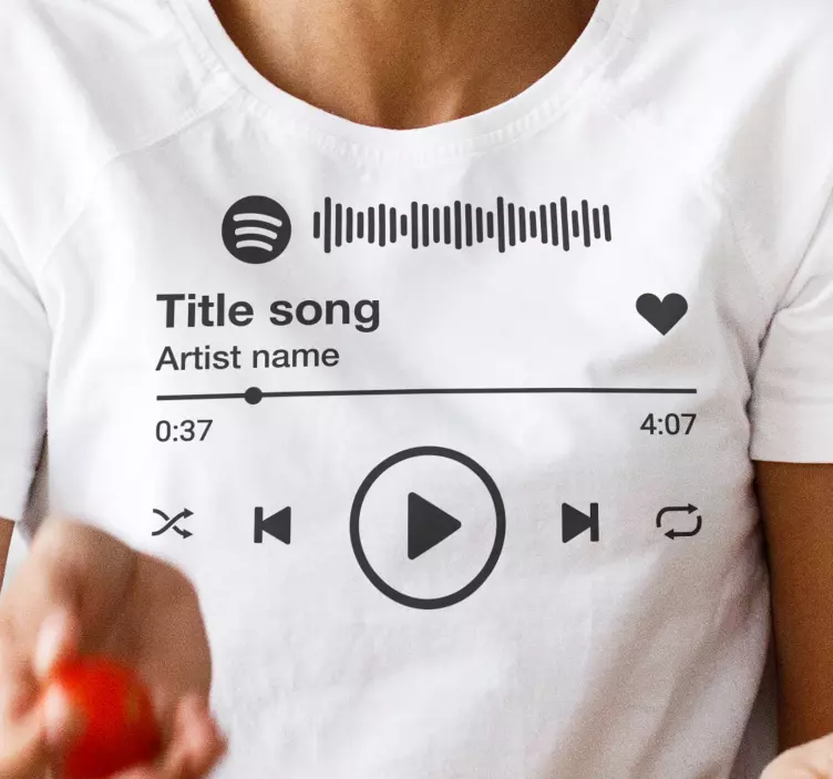 Spotify musik spielen T-Shirt - TenStickers