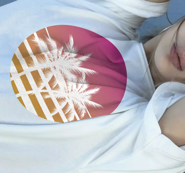 T Shirt 70's Sun Sonnenuntergang vintage landschaft - TenStickers