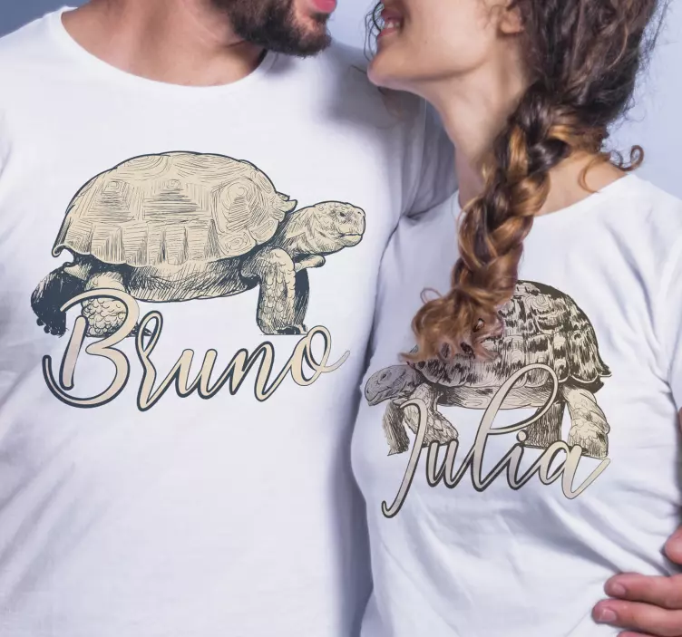 T-Shirt Schildkröten mit Namen - TenStickers