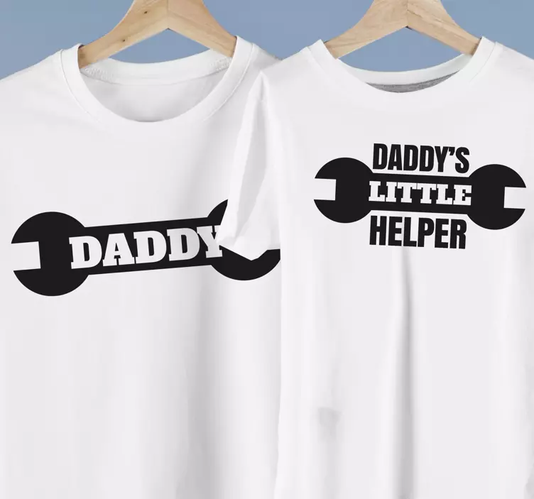 Vater und Sohn T Shirts papas kleiner helfer - TenStickers