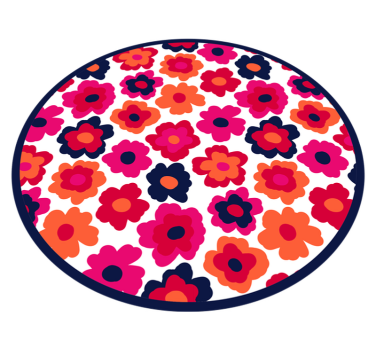 Vinyl Teppich Blumen roter mohn - TenStickers