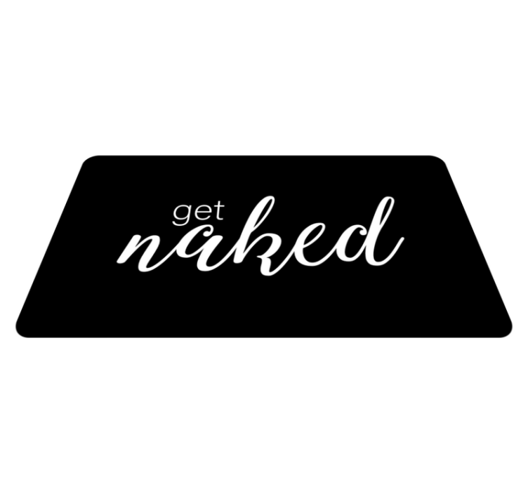 Vinyl Teppich Bad get naked - TenStickers