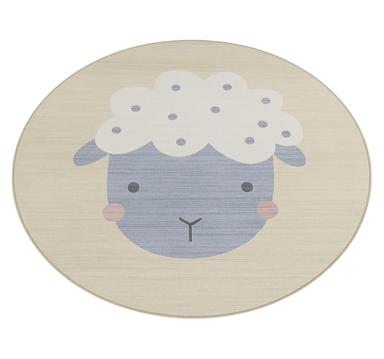 Vinylteppich kindlich beiges babyschaf - TenStickers