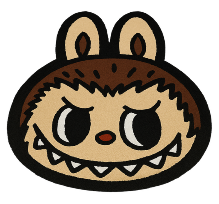 Vinylteppich kindlich klassisches braunes labubu - TenStickers