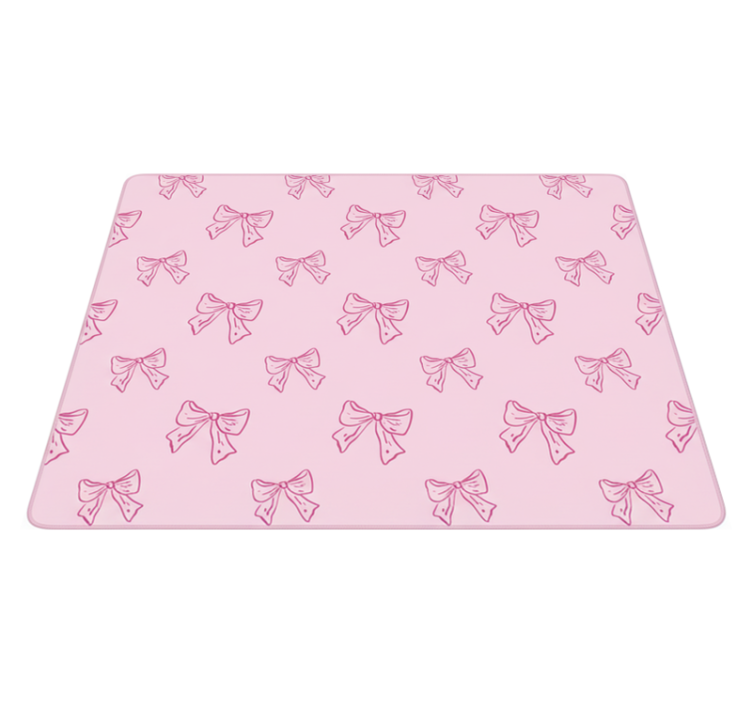 Vinyl teppich rosa mit pinkem schleifenmuster - TenStickers