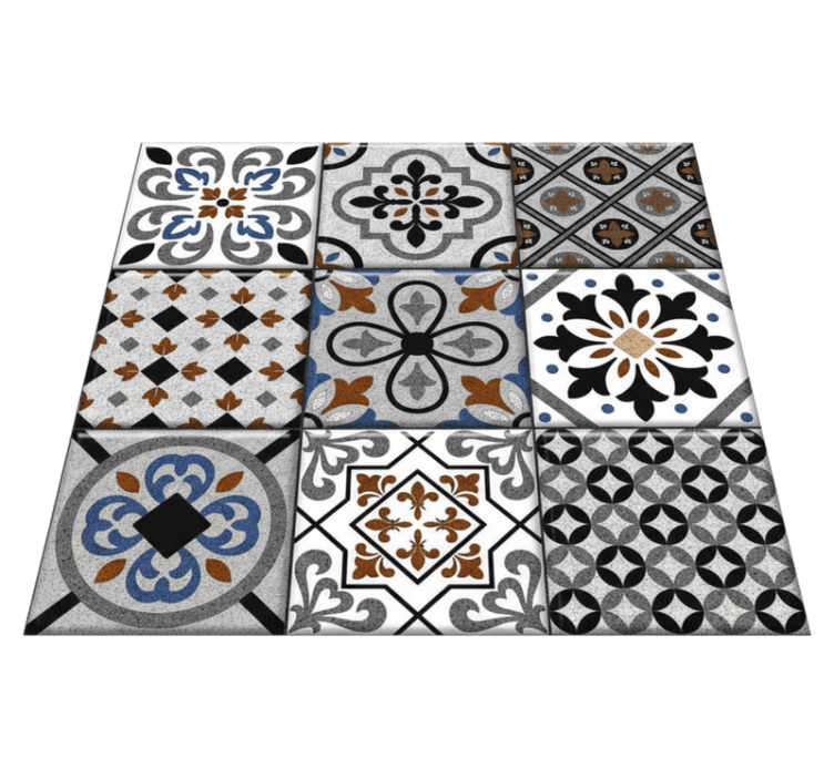 Vinyl teppich fliesenoptik marokkanische fliesen - TenStickers