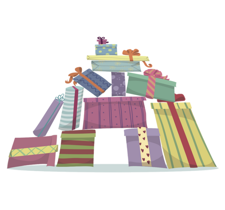 Vinyl teppich weihnachten geschenkeberg - TenStickers