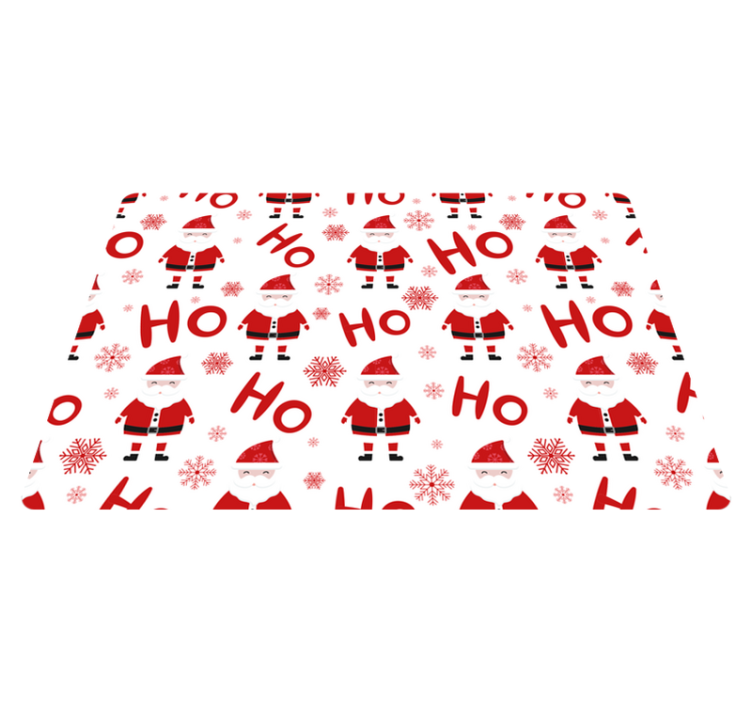 Vinyl teppich weihnachten santa claus hohoho muster - TenStickers