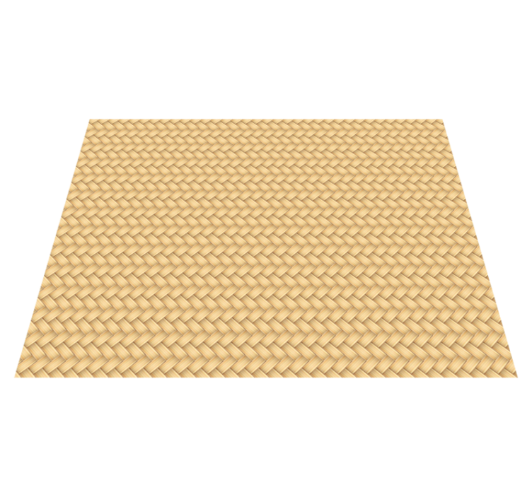 Vinyl teppich esszimmer rattan - TenStickers