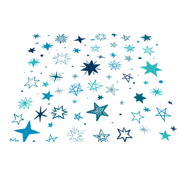 Vinyl teppich sterne mit geometrischem sternenmuster - TenStickers