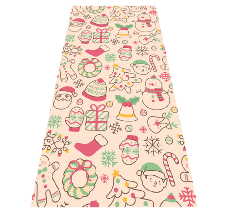 Vinyl teppich weihnachten mit weihnachtslichtern - TenStickers