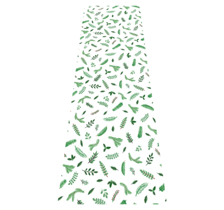 Vinyl teppich weihnachten mit blättermuster deko - TenStickers